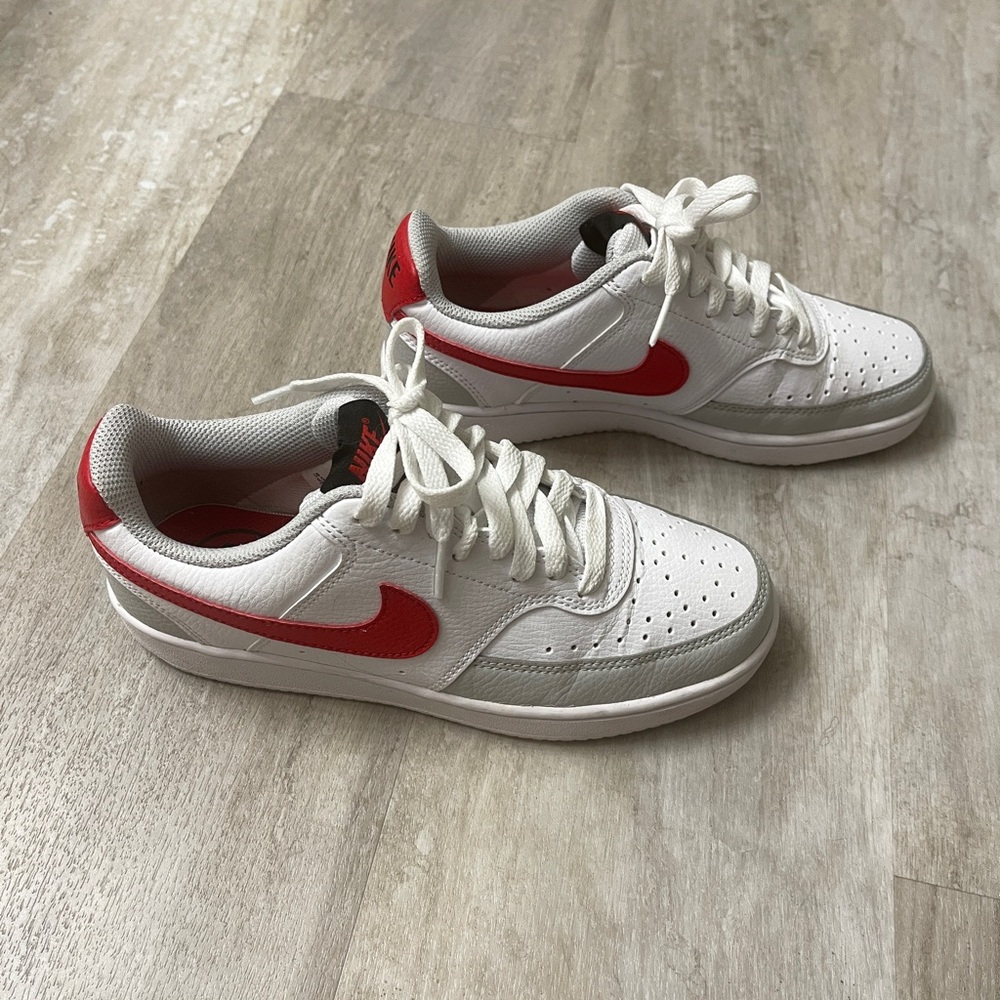 Nike Court Vision Low 5M/6.5W "White University Red"
